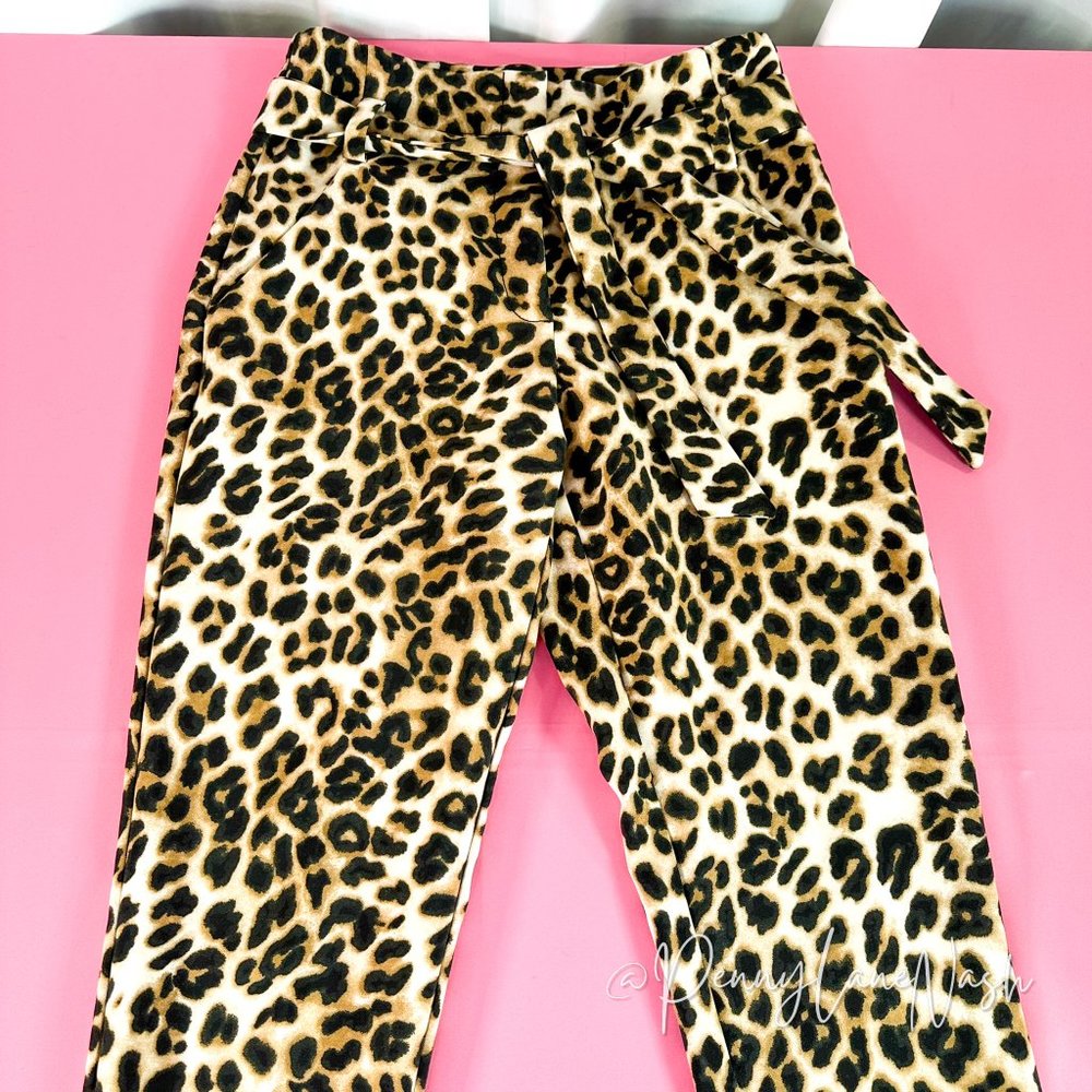 7th Avenue New York & Company Leopard Velvet Pants - Picture 2 of 11